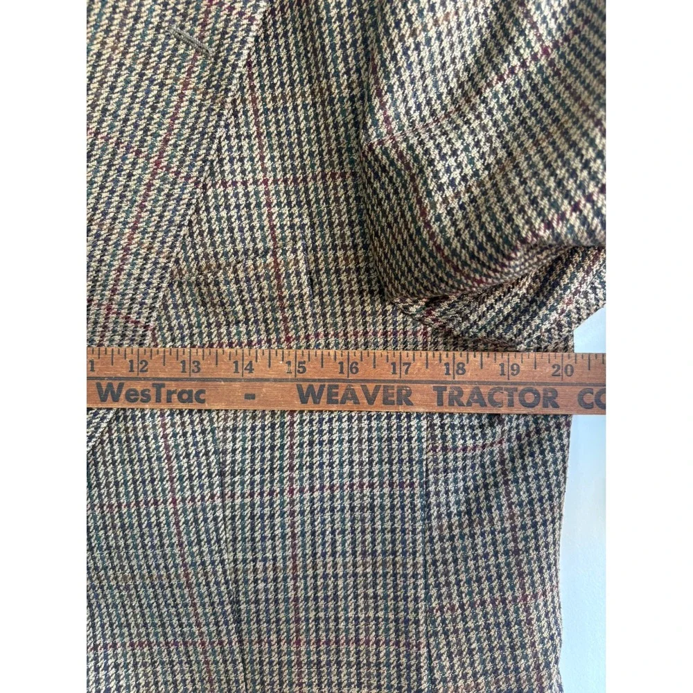 VTG Ralph Lauren Mens 40R Silk Wool Blazer Brown Houndstooth Sport Coat Canada